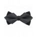 Black w Diagonal Silver Stripes Diamond Tip Bow tie