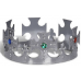 Silver Medieval Jeweled King Crown