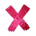 Gloves Fancy Long Satin - Dark Pink