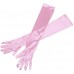 Baby pink satin gloves