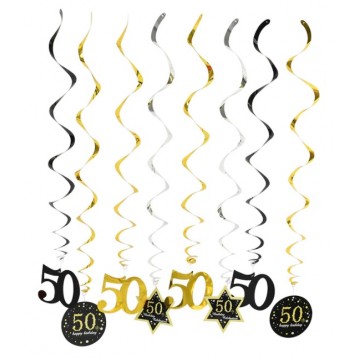 50th Swirl Ceiling - Happy Birthday