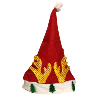 Santa Hats with Reindeer Horn