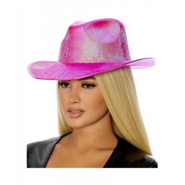 Shimmer Cowboy Hat - Fuschia