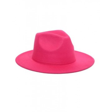 Plain Fedora Hat - Pink