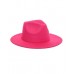 Plain Fedora Hat - Pink